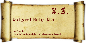 Weigand Brigitta névjegykártya